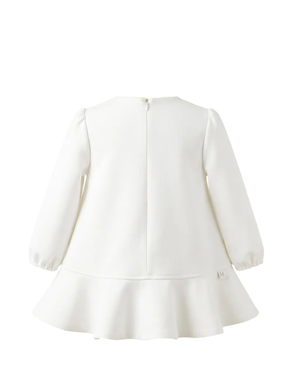 Elisabetta Franchi Kids Jurk met ruches en strikdetail Wit