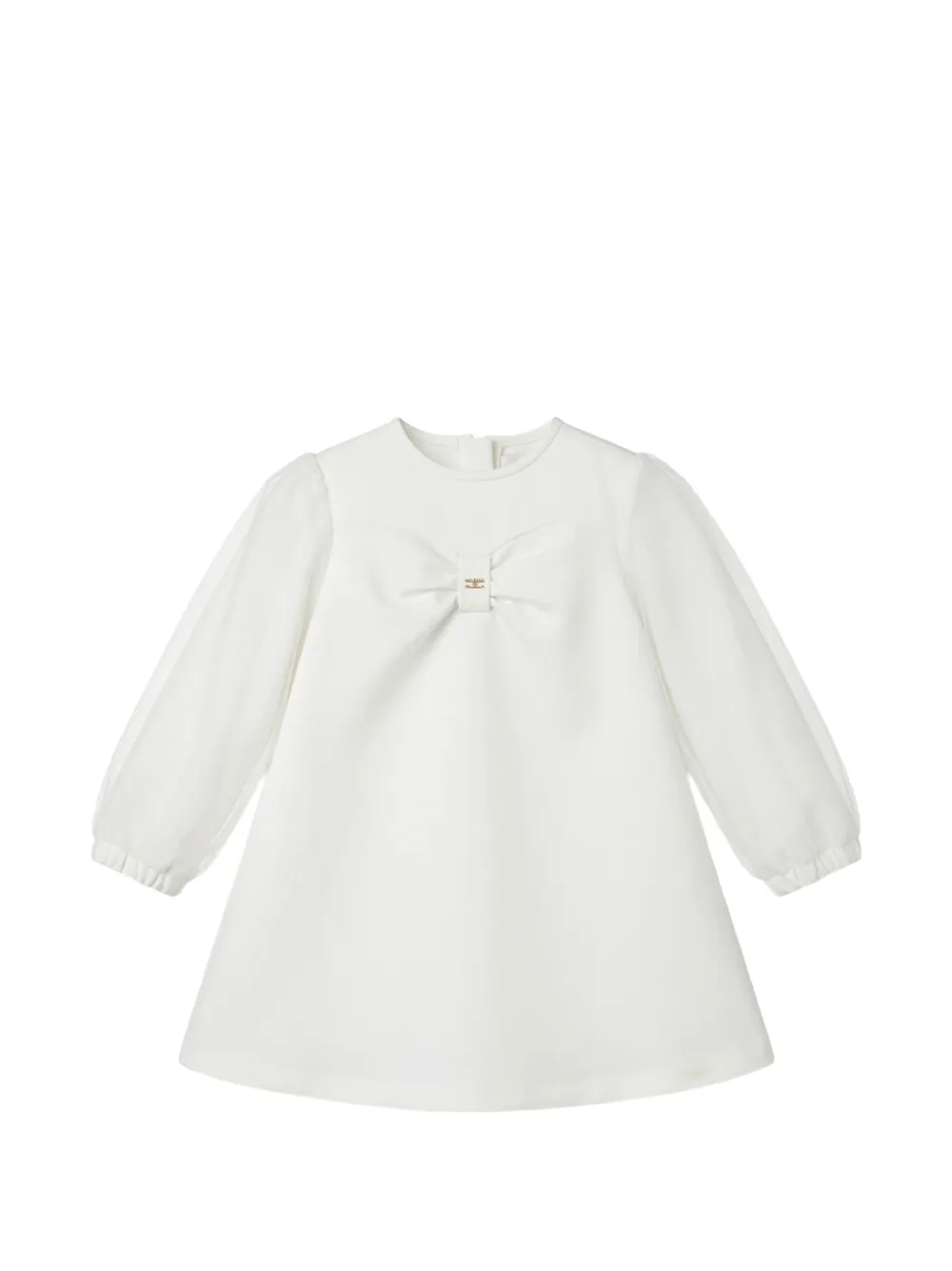 Elisabetta Franchi Kids Jurk met strikdetail Wit