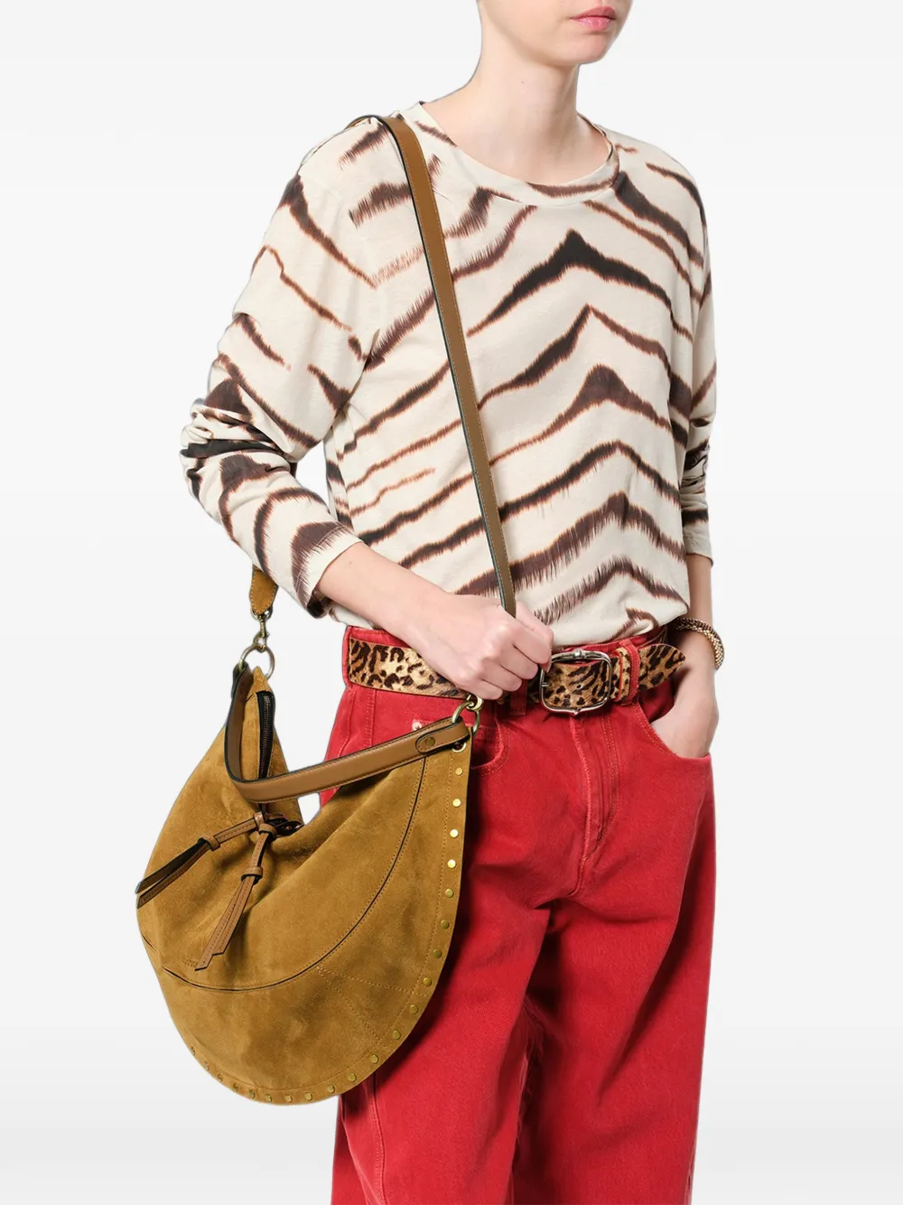ISABEL MARANT Oskan Soft L suède tas Bruin