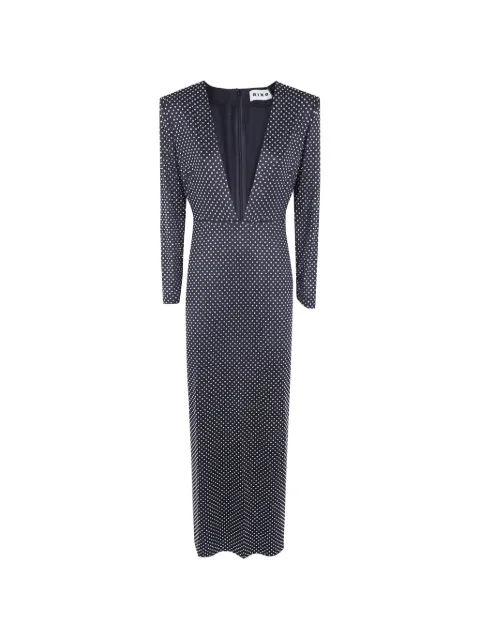 Rixo crystal-embellished silk midi dress