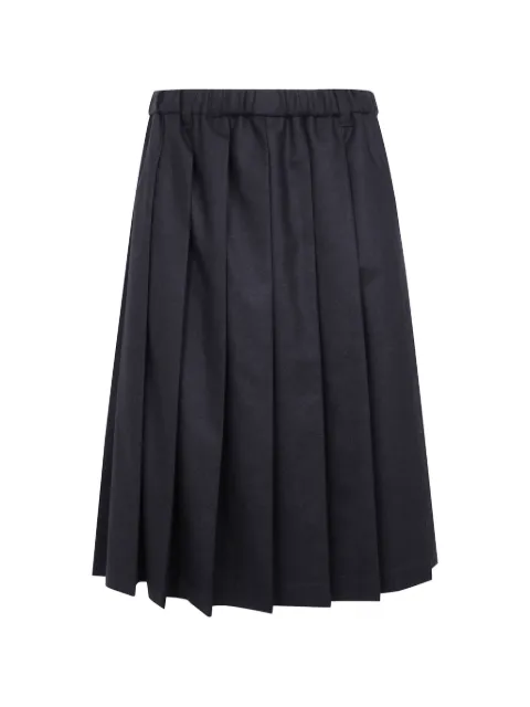 ASPESI pleated wool midi skirt