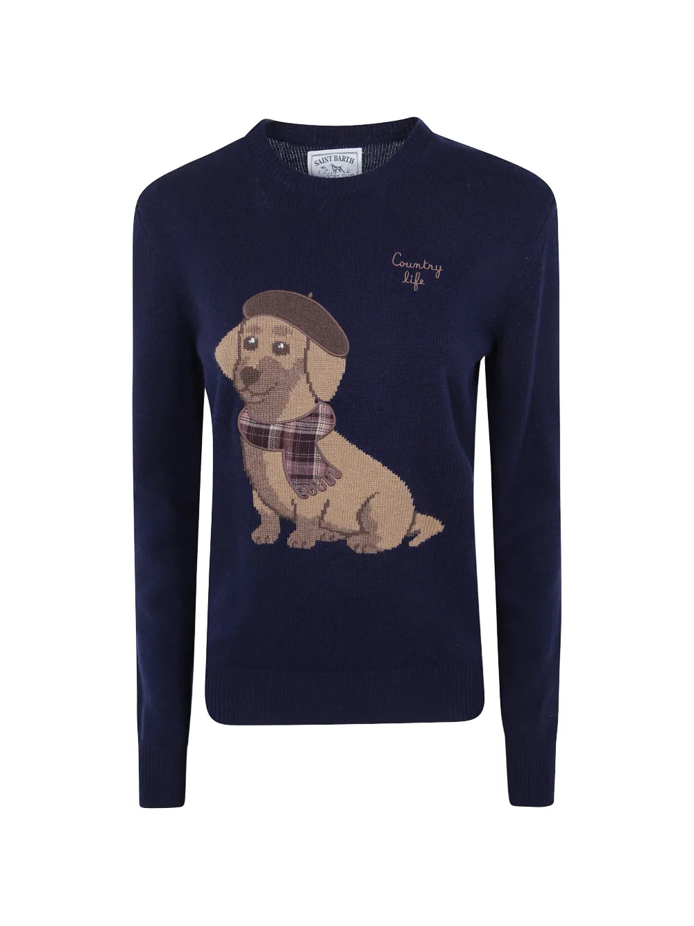 MC2 Saint Barth dog-patch wool sweater Blauw