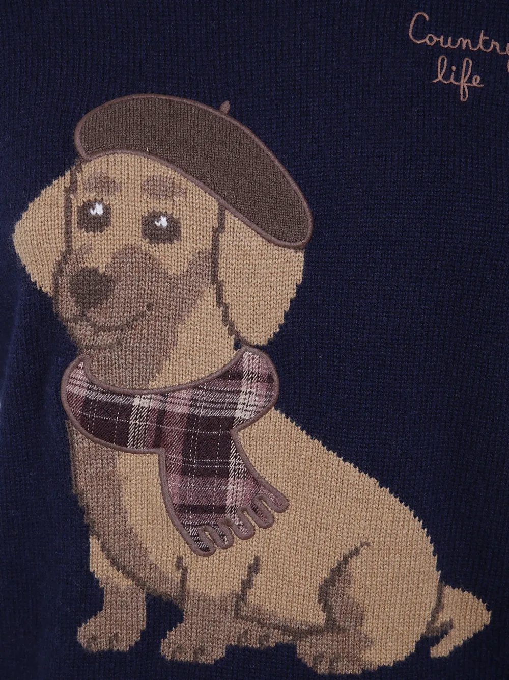 MC2 Saint Barth dog-patch wool sweater Blauw