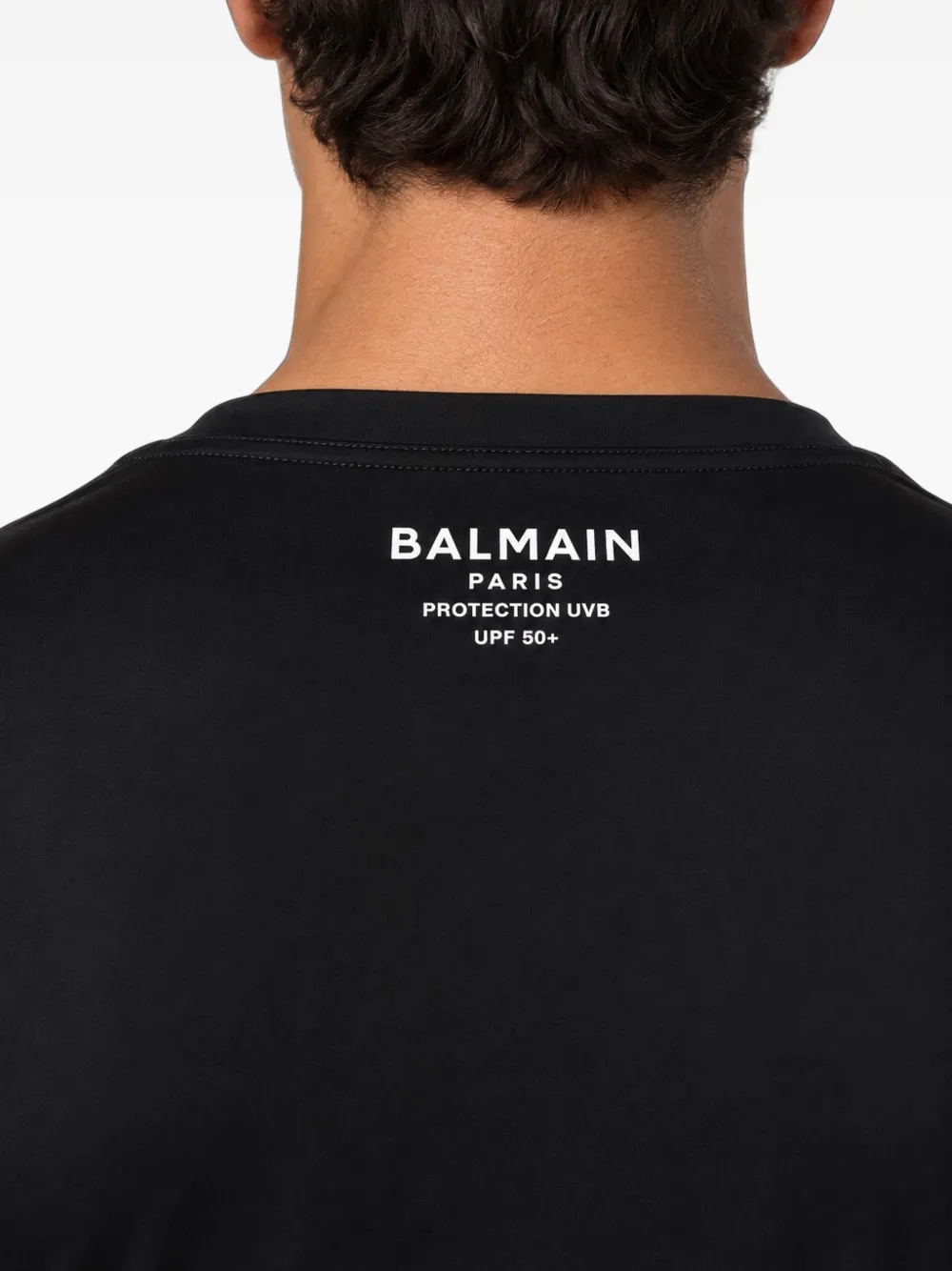 Balmain T-shirt met logoprint Zwart