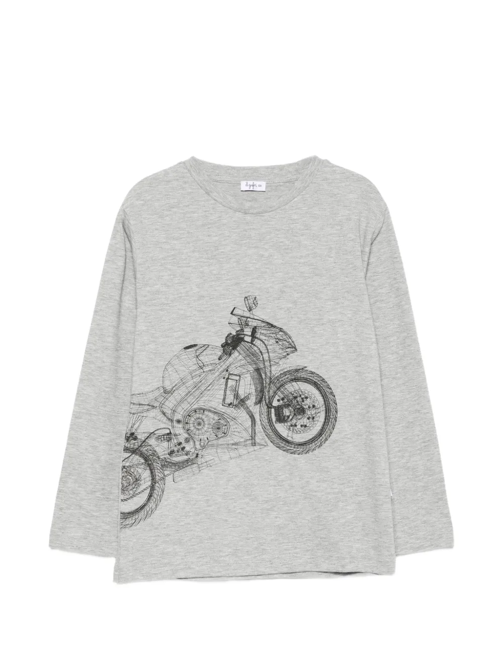Il Gufo motorcycle-print long-sleeve T-shirt Grijs