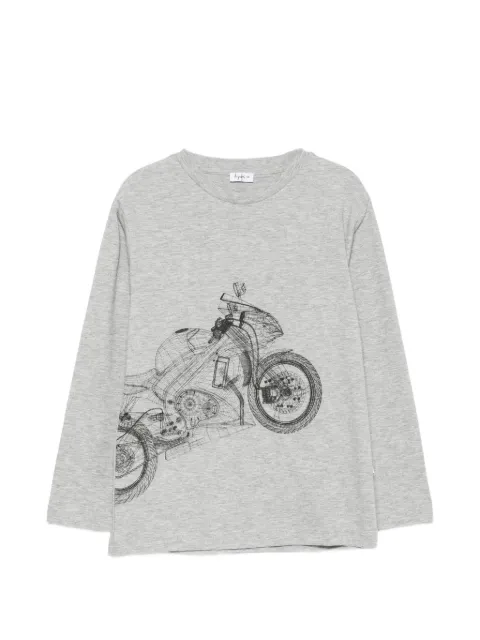 Il Gufo T-shirt a maniche lunghe con stampa motociclistica