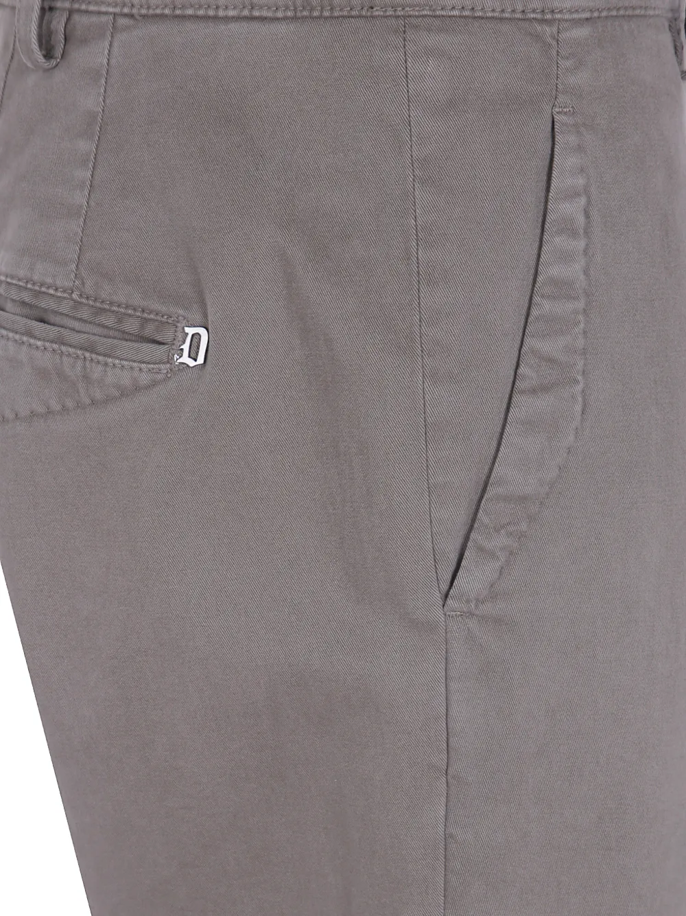 DONDUP Gaubert chino met logo-plakkaat Grijs