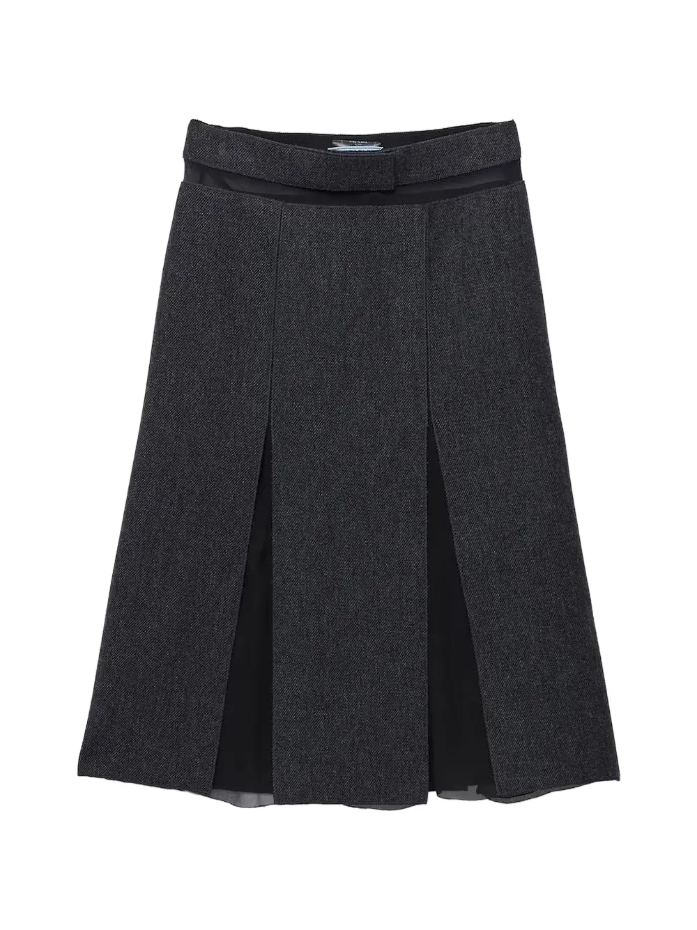 Prada double wool midi-skirt - Gris Prada double wool midi-skirt - Gris