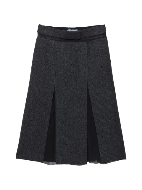 Prada double wool midi-skirt