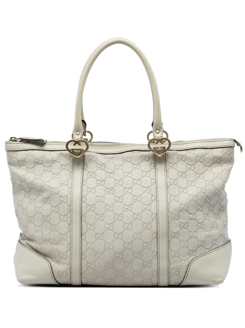 Gucci Pre-Owned 2016-2026 Guccissima Lovely tote bag - Blanc Gucci Pre-Owned 2016-2026 Guccissima Lovely tote bag - Blanc
