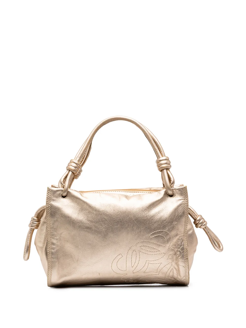 Loewe Pre-Owned 2005 Metallic Nappa Anagram Knot handbag - Gold