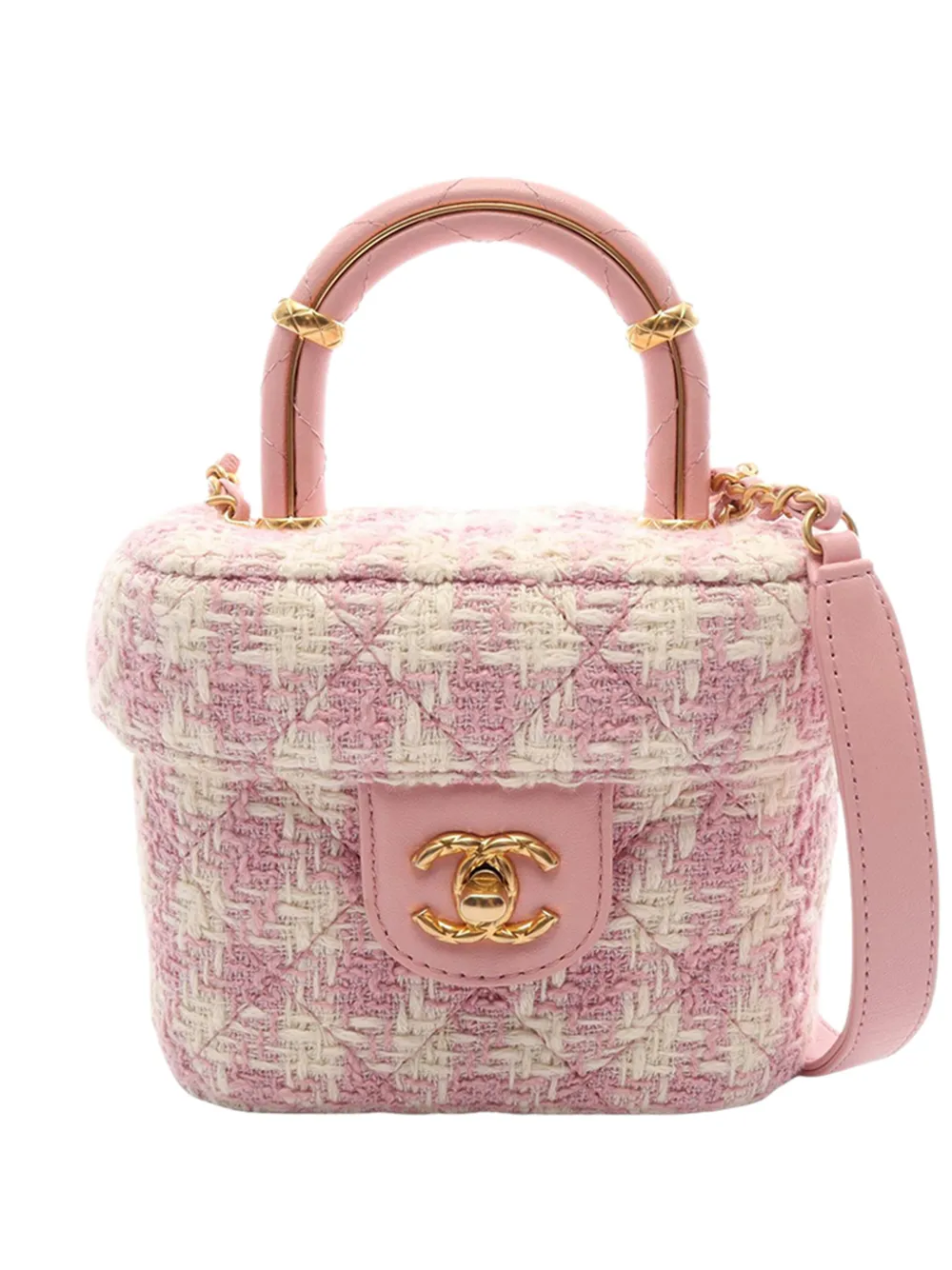 CHANEL Pre-Owned 2021-2026 Mini Tweed Crush Top Handle Bag satchel - Toni neutri