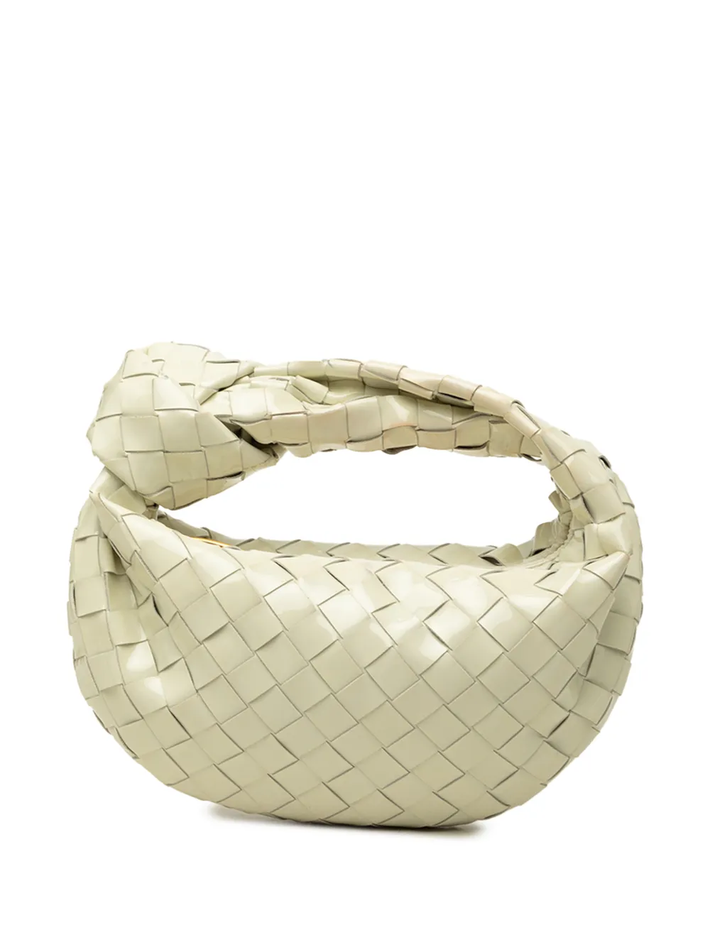 Bottega Veneta Pre-Owned 2012-2026 Mini Patent Intrecciato Jodie hobo bag - Braun