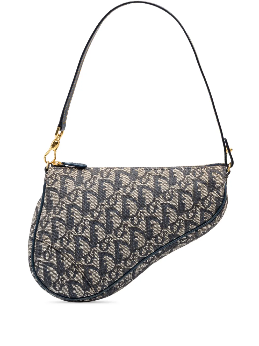 Christian Dior Pre-Owned 2002 Mini Diorissimo Canvas Saddle Pochette shoulder bag - Blu