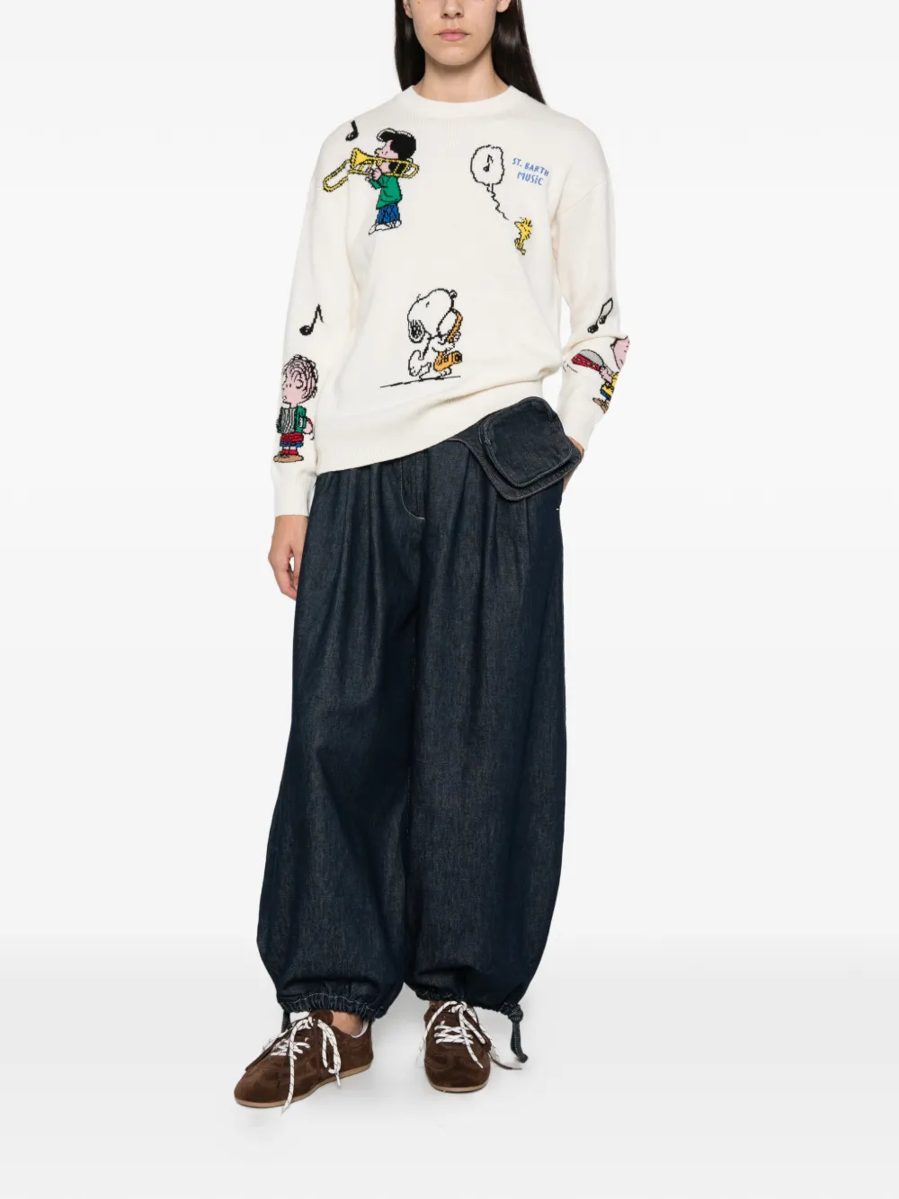 MC2 Saint Barth x Peanuts Snoopy sweater Beige