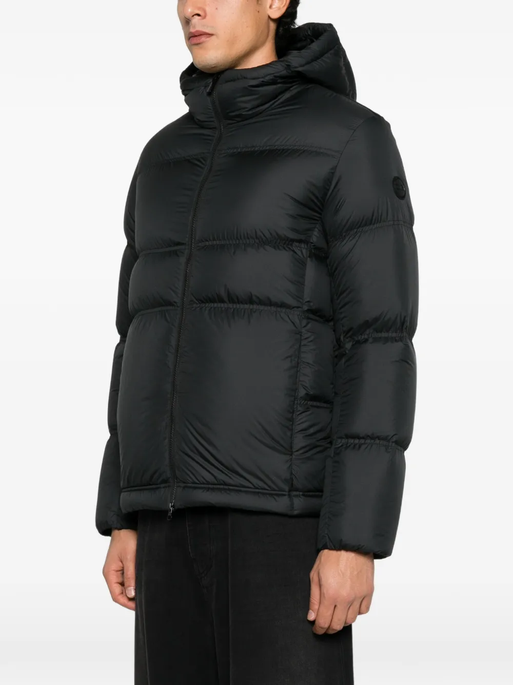 Colmar quilted hooded jacket Zwart