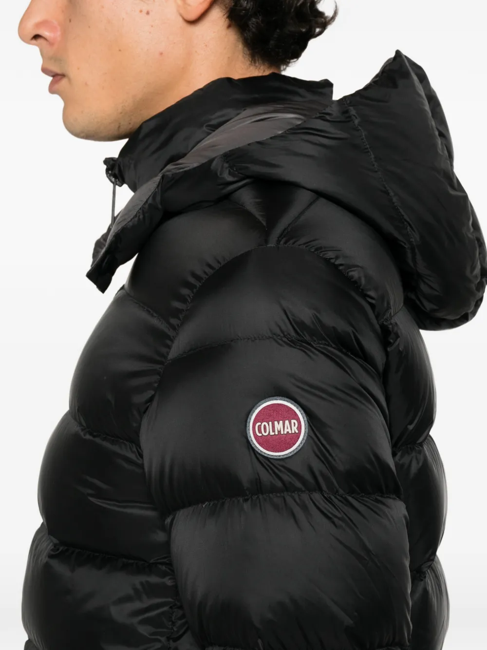 Colmar quilted hooded jacket Zwart