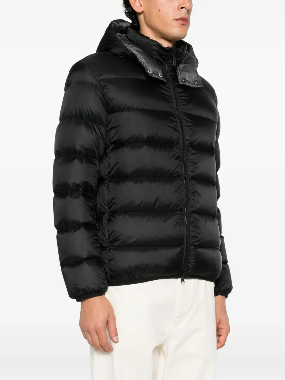 Colmar quilted hooded jacket Zwart