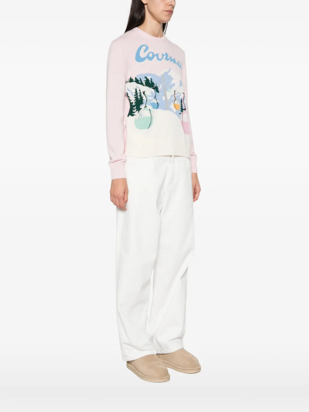 MC2 Saint Barth Courmayeur intarsia-knit sweater Roze