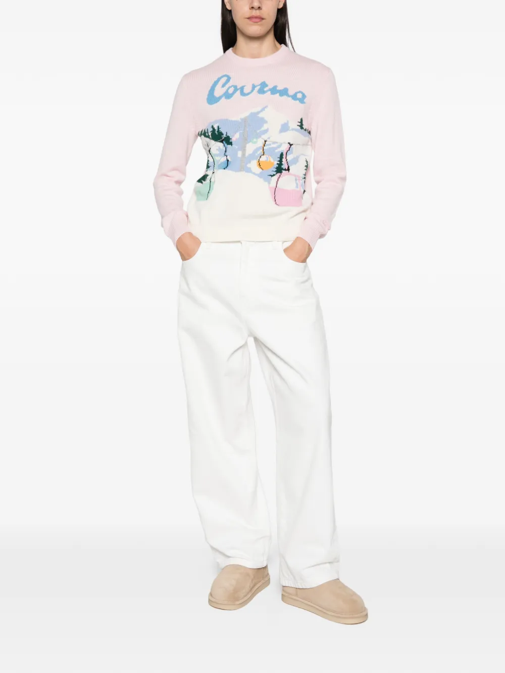 MC2 Saint Barth Courmayeur intarsia-knit sweater Roze