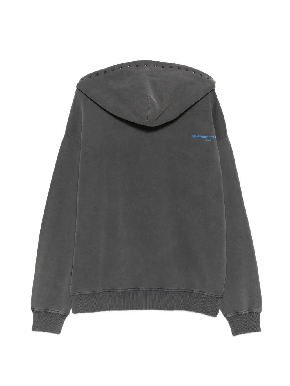 Just Cavalli graphic-print studded hoodie Grijs