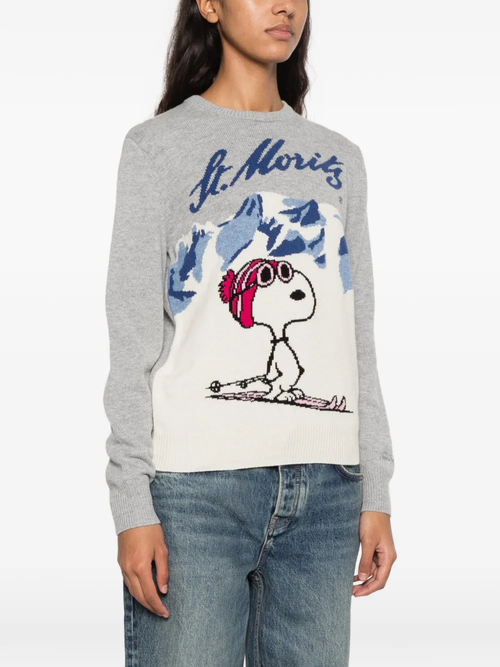 MC2 Saint Barth x Peanuts New Queen C intarsia-knit sweater Grijs