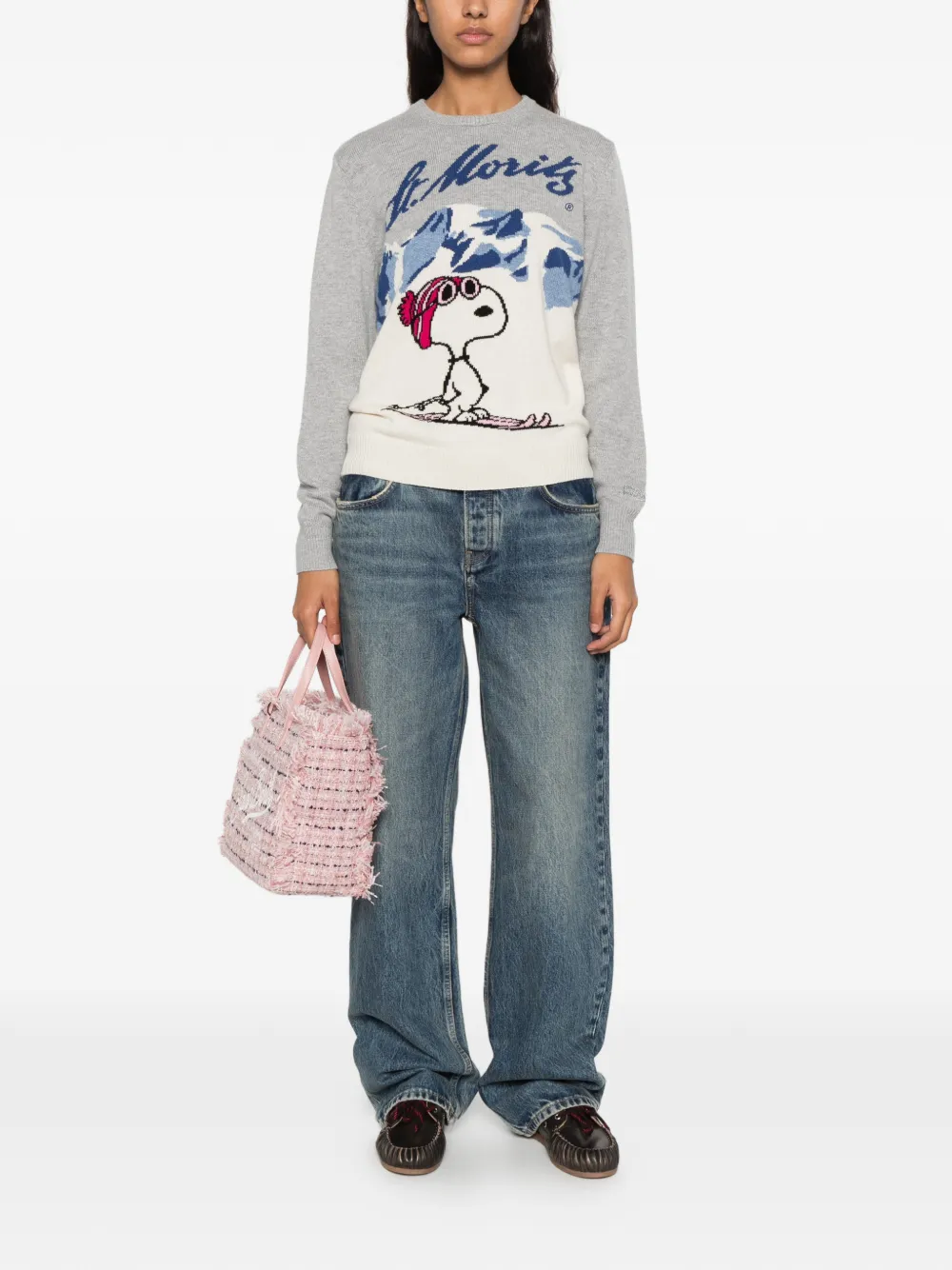 MC2 Saint Barth x Peanuts New Queen C intarsia-knit sweater Grijs