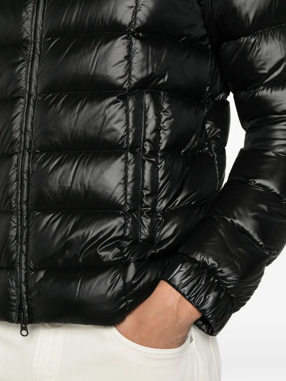 Colmar quilted hooded jacket Zwart