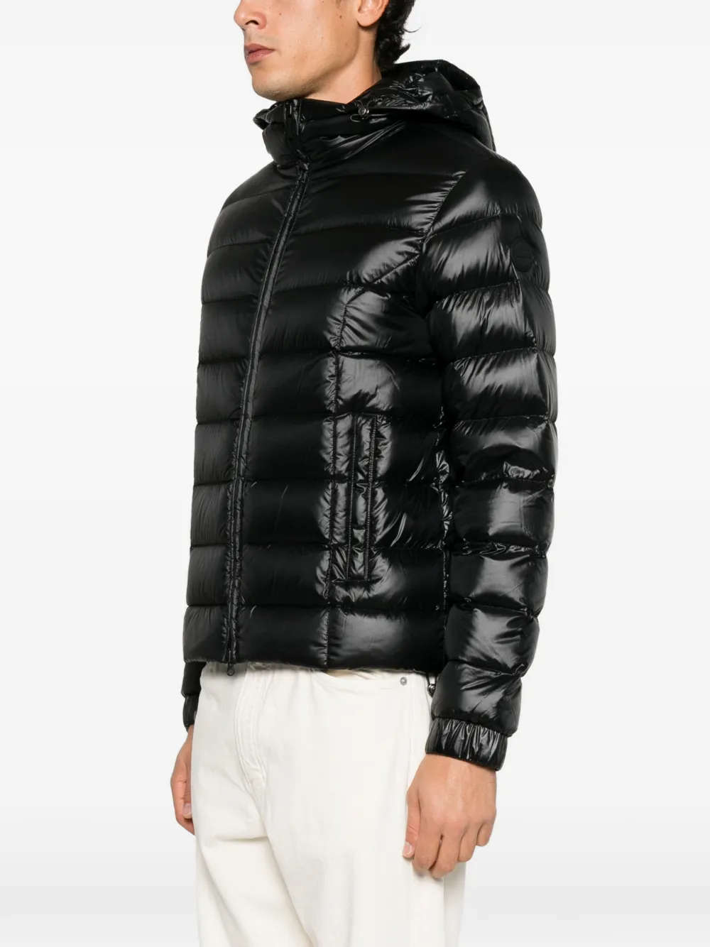 Colmar quilted hooded jacket Zwart