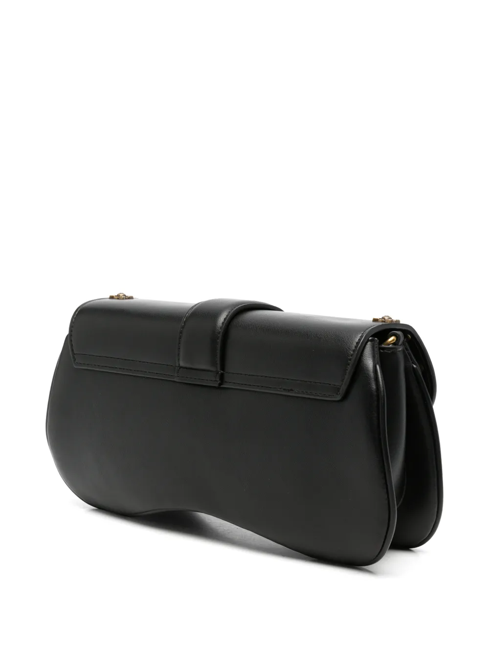 Just Cavalli snake-plaque studded shoulder bag Zwart
