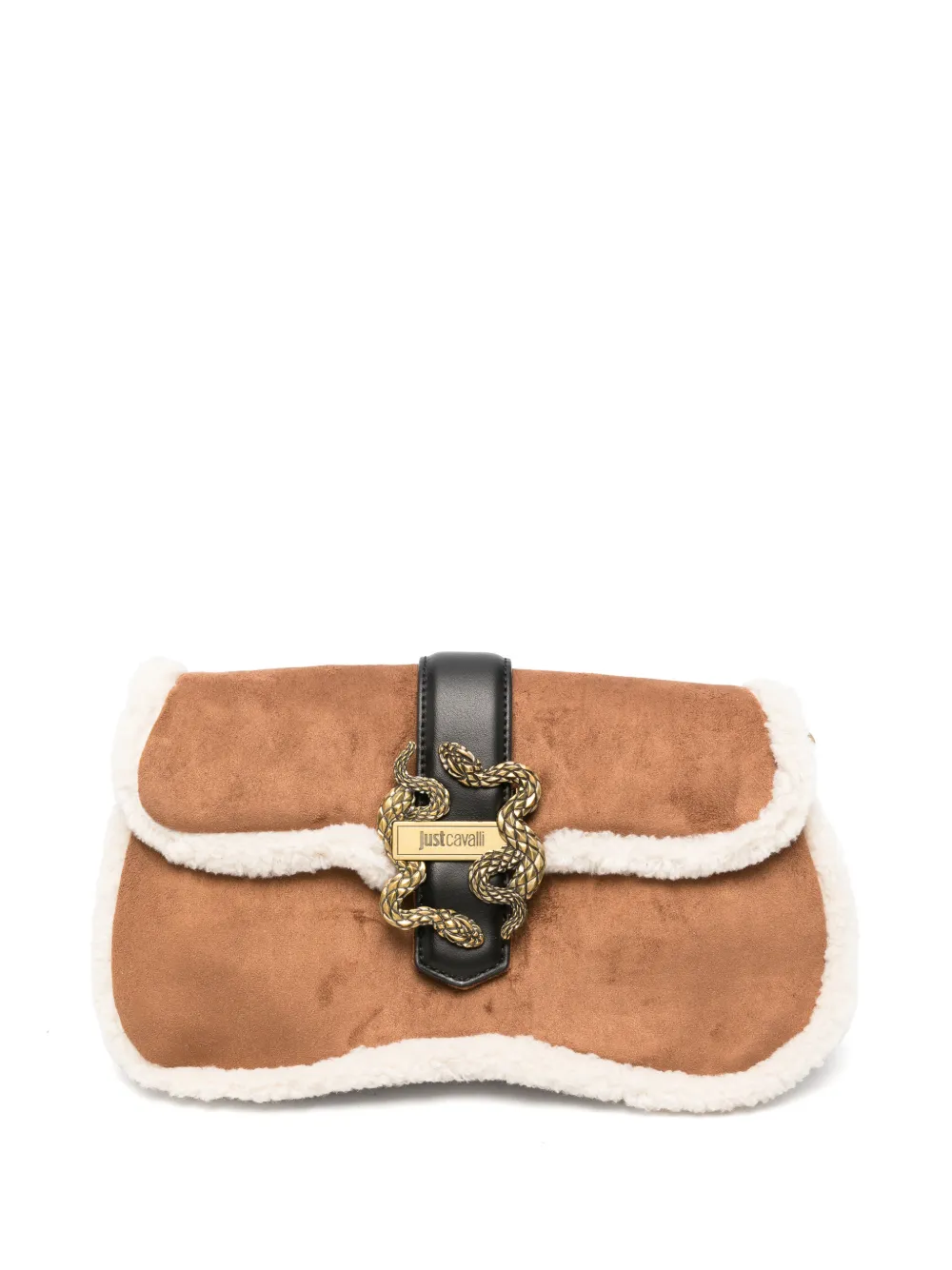 Just Cavalli logo-plaque cross body bag - Marrone