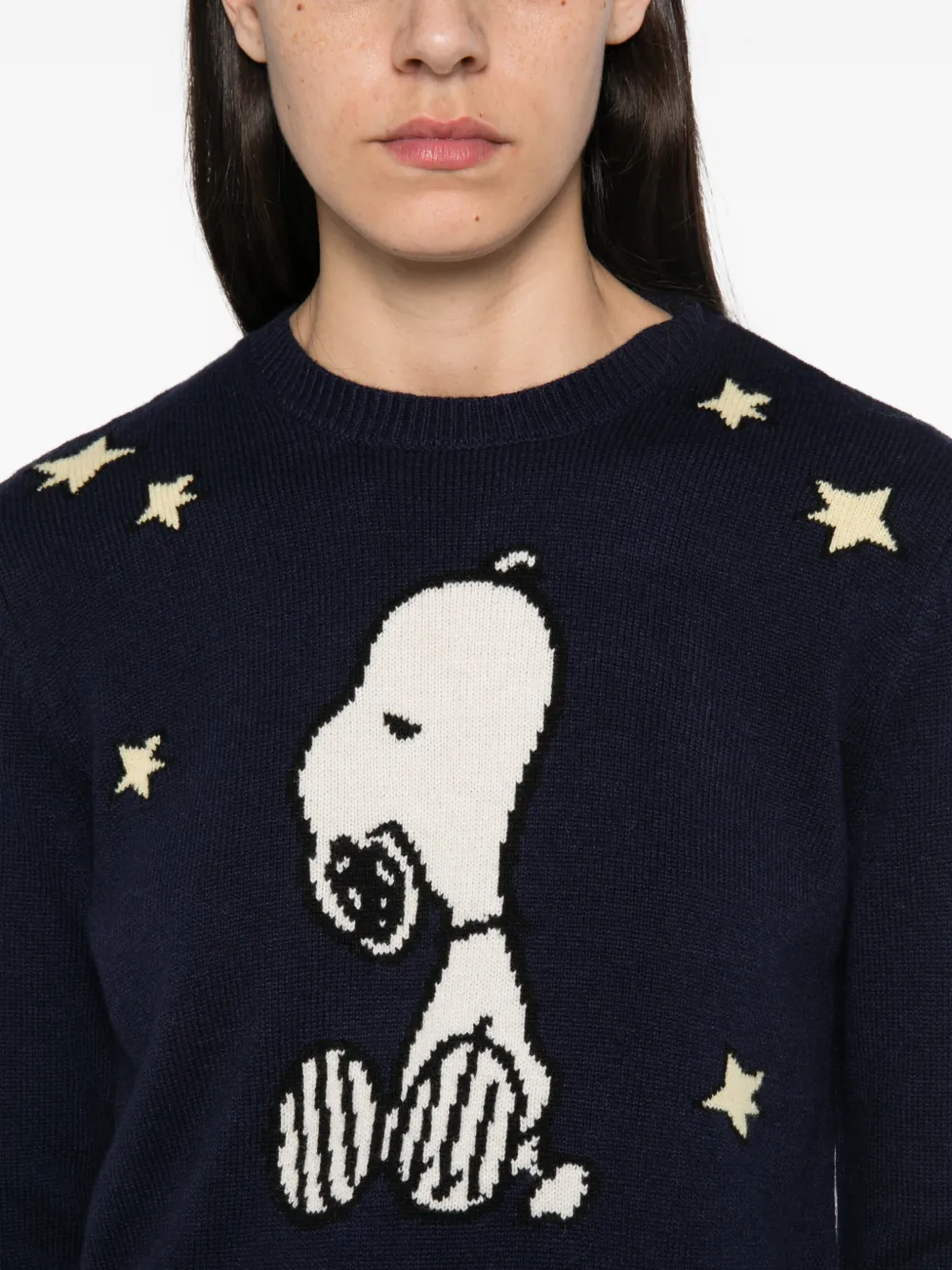 MC2 Saint Barth Snoopy star-intarsia sweater Blauw