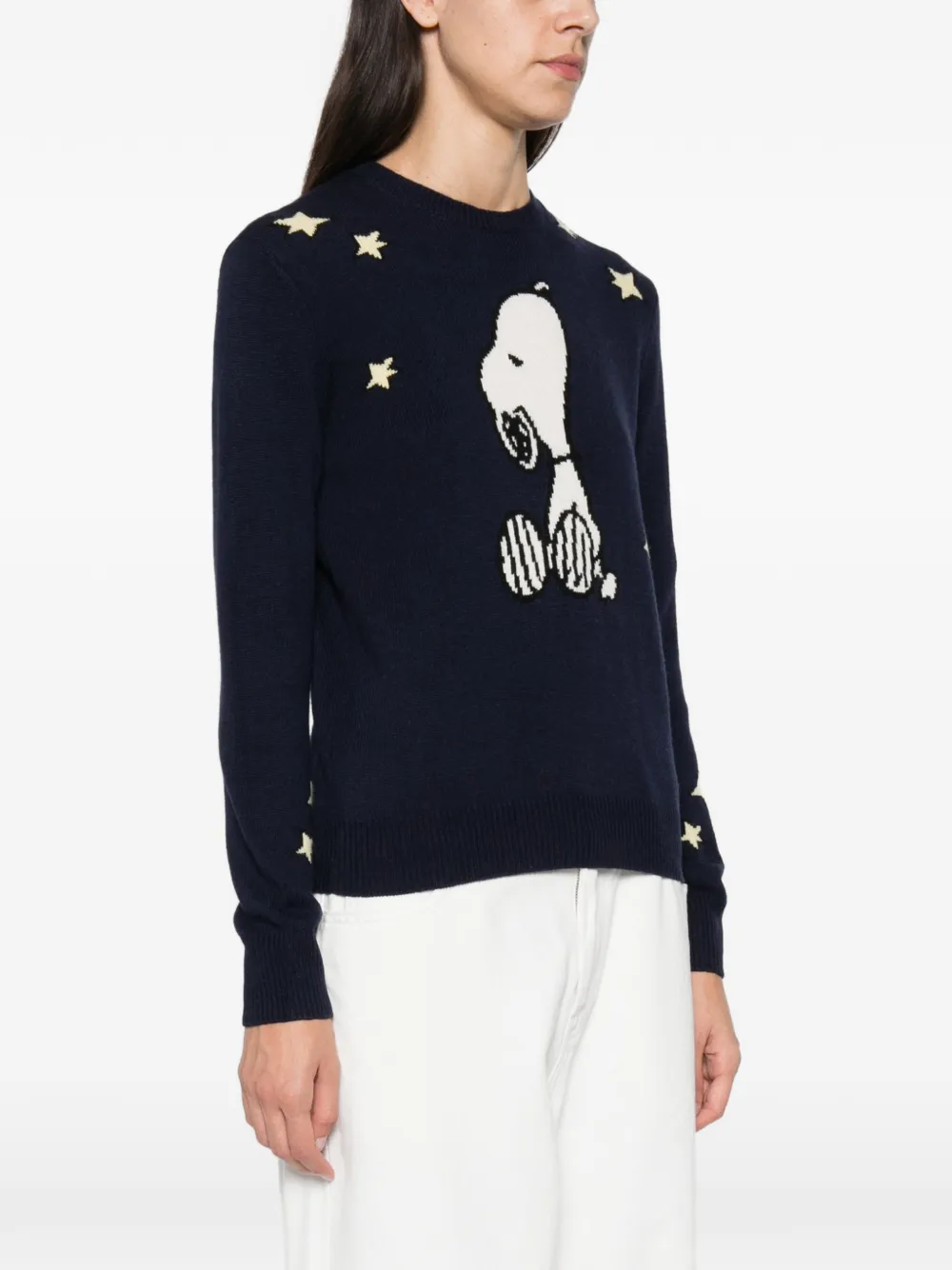 MC2 Saint Barth Snoopy star-intarsia sweater Blauw