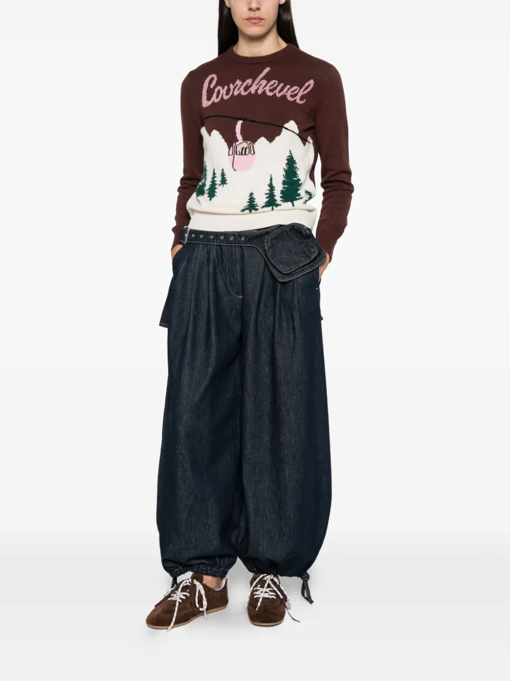 MC2 Saint Barth New Queen intarsia-knit sweater Bruin
