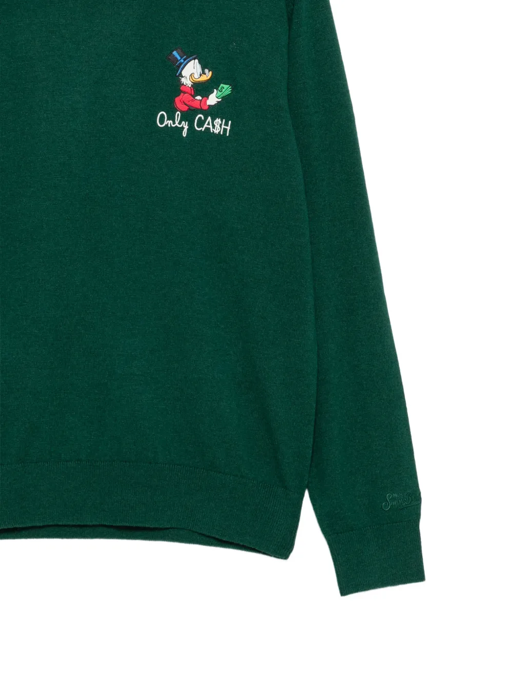 MC2 Saint Barth embroidered crew-neck sweater Groen