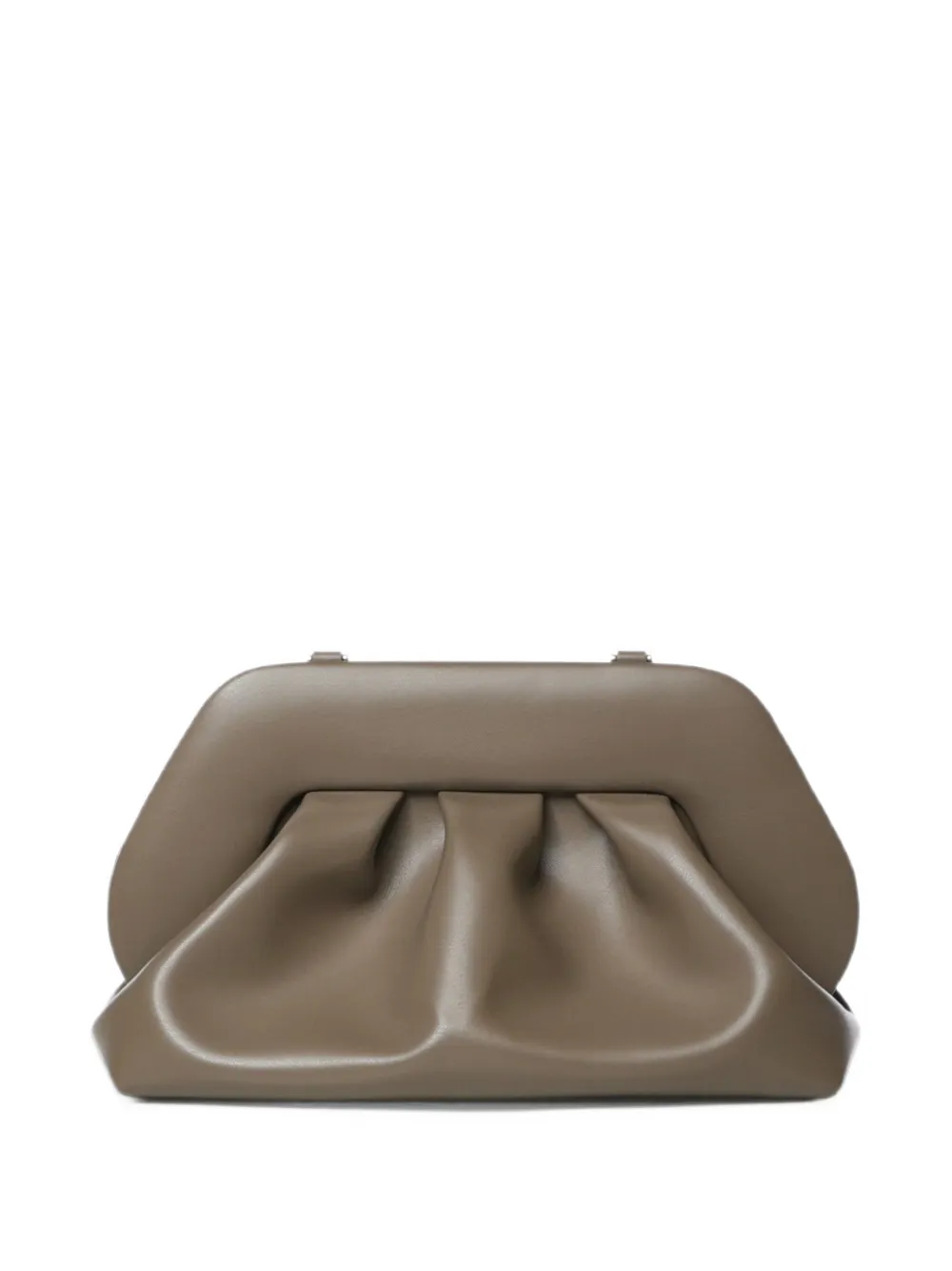 Themoirè Medium Bios clutch Beige