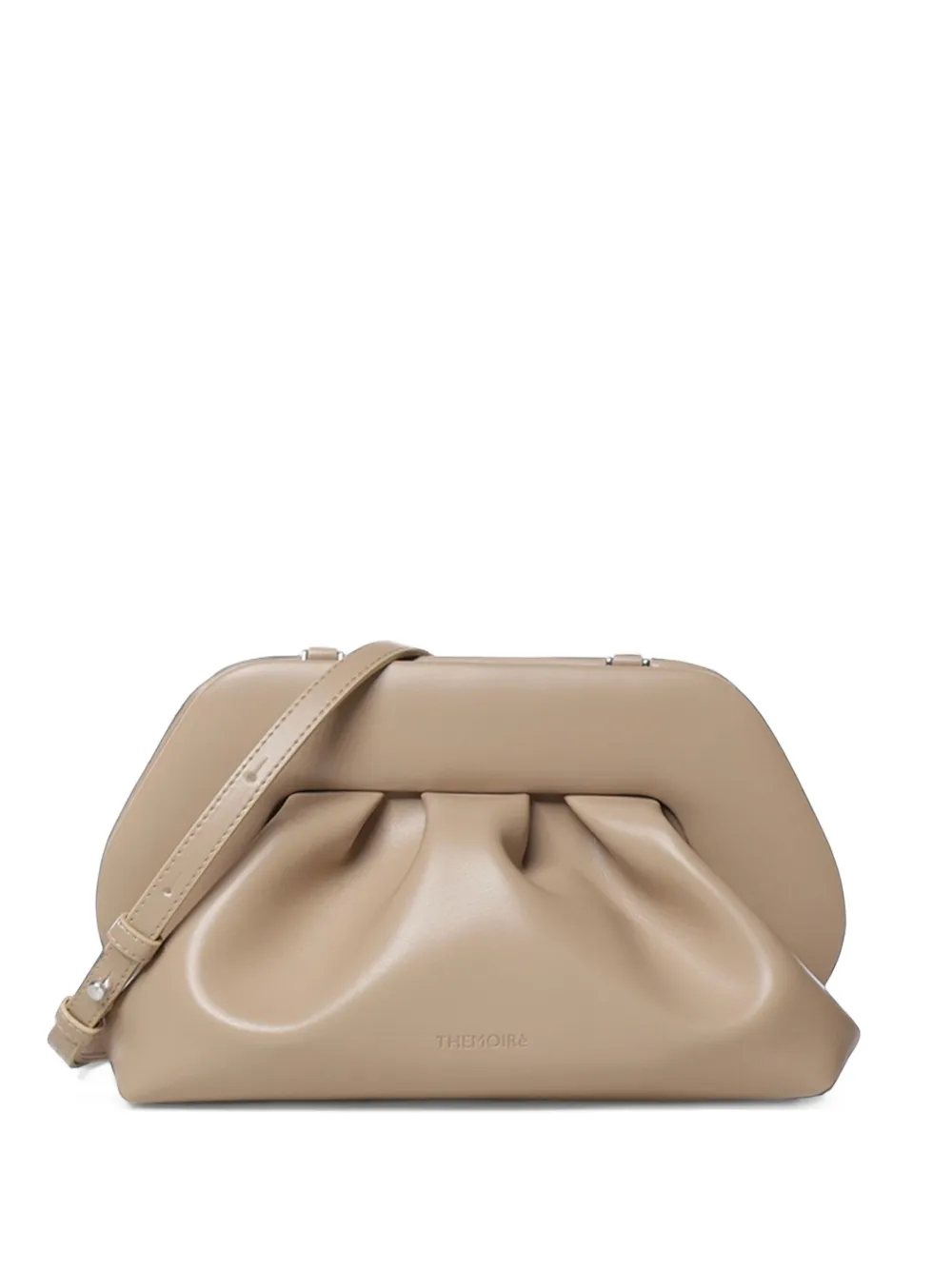 Themoirè Bios ruched clutch bag - Nude