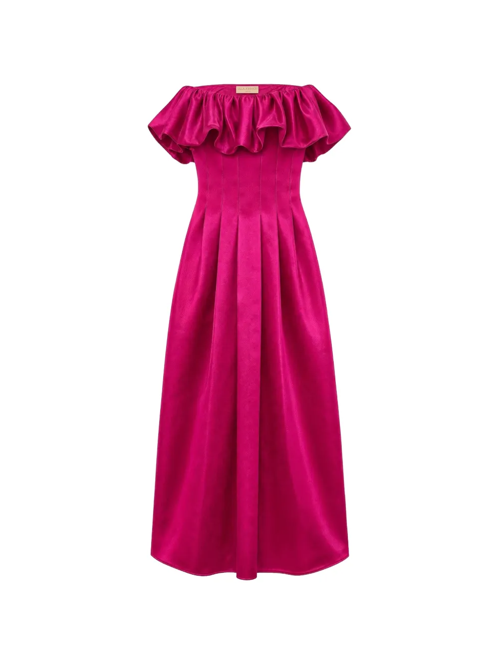 Ulla Johnson Cosima strapless jurk met ruches Roze