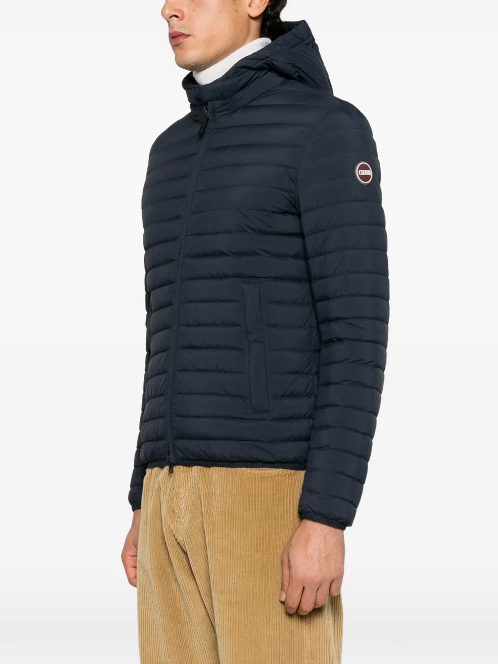 Colmar quilted hooded coat Blauw