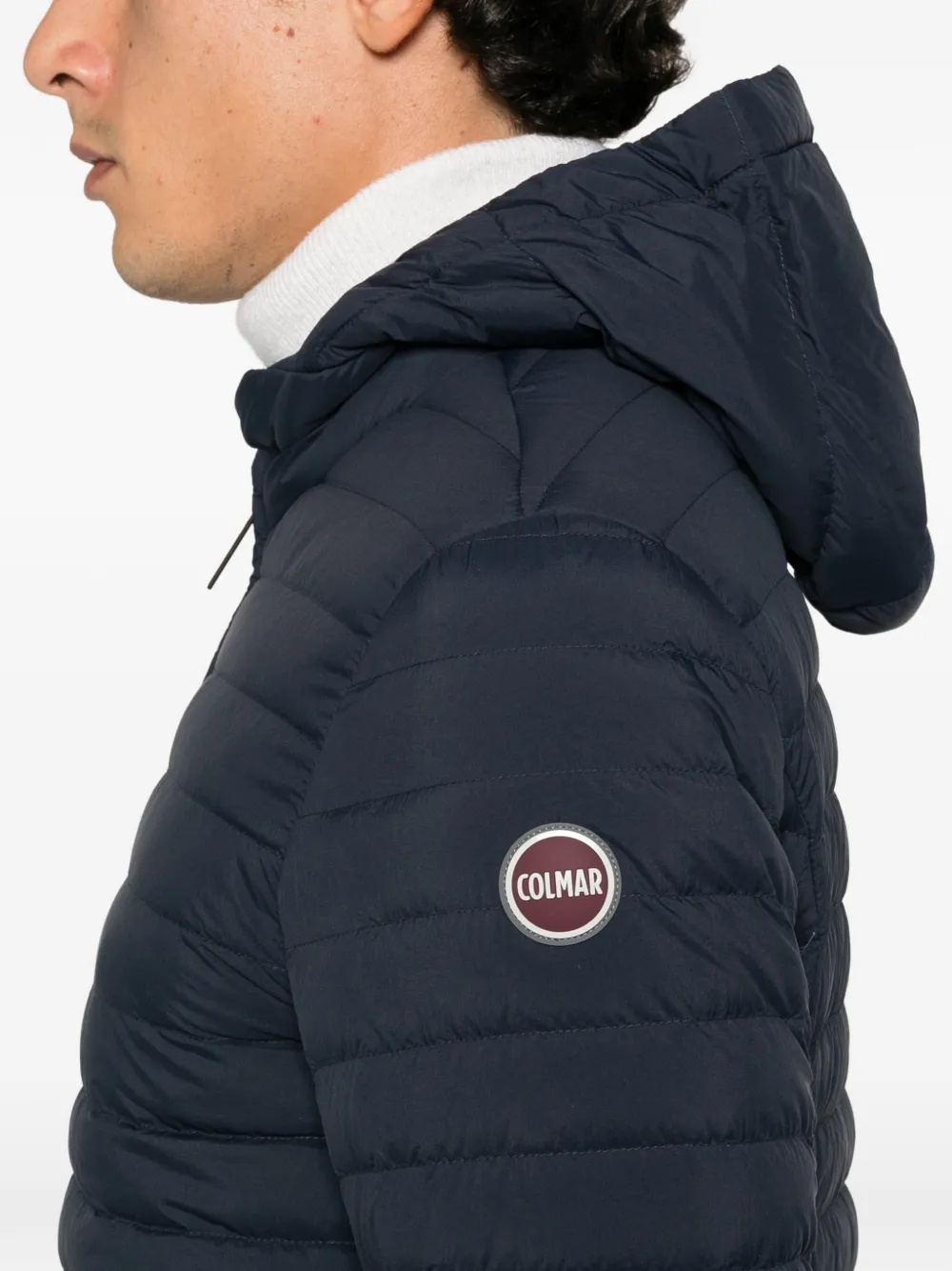 Colmar quilted hooded coat Blauw