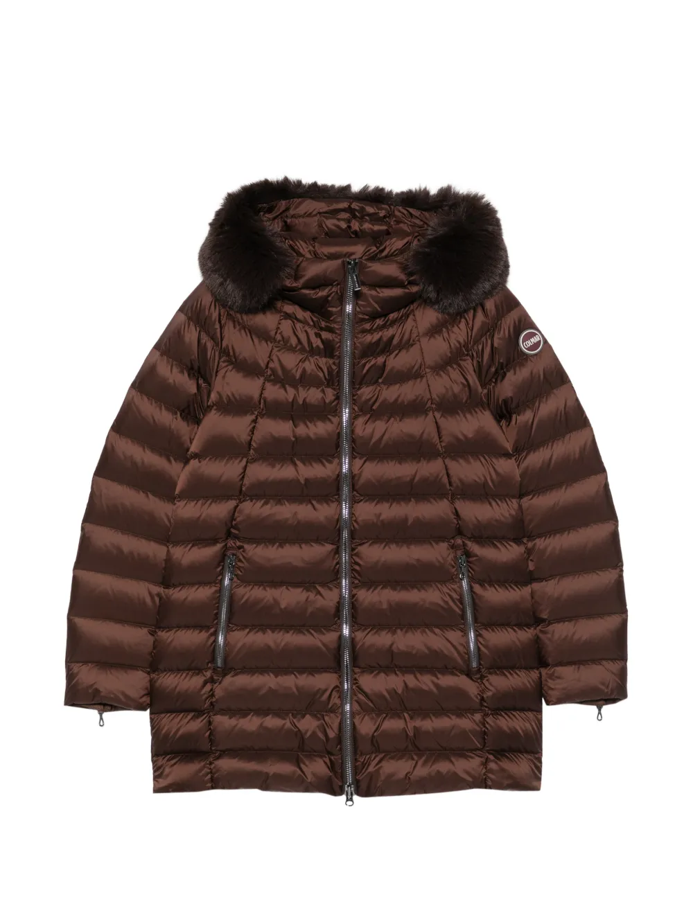 Colmar quilted faux-fur trim coat Bruin