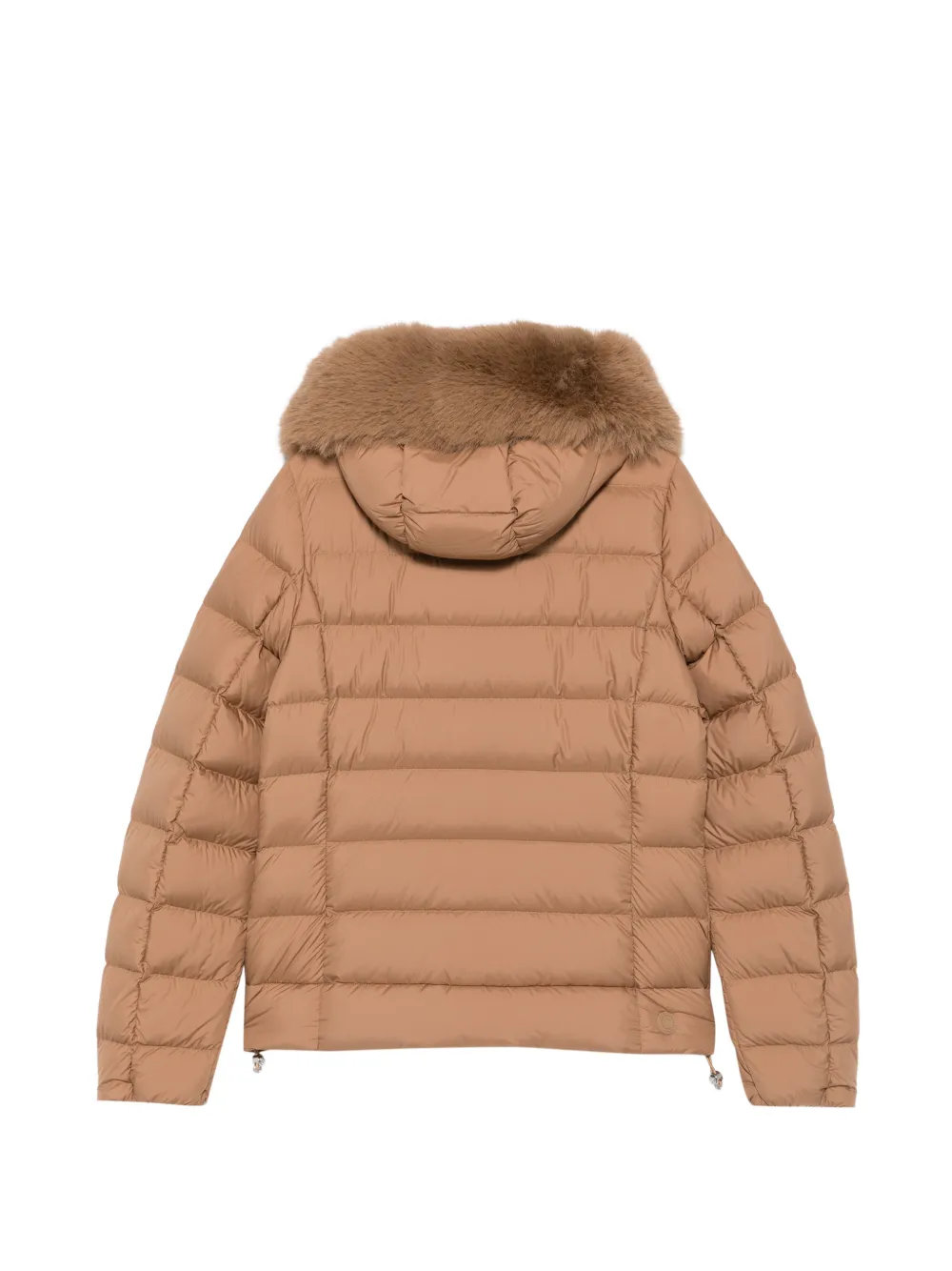 Colmar faux-fur trim quilted jacket Beige