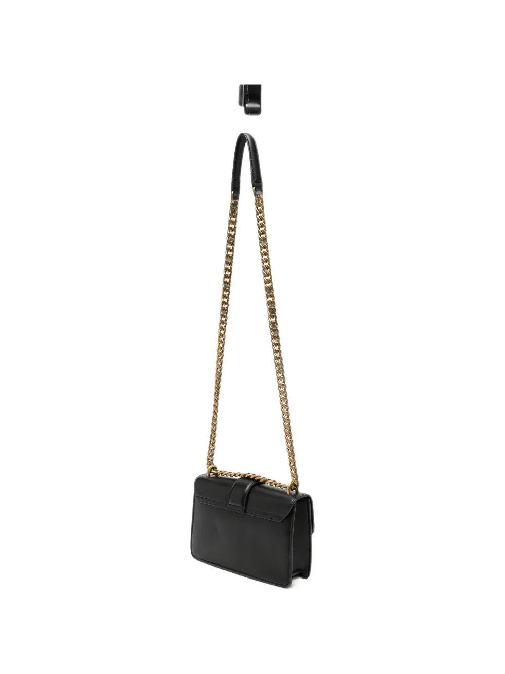 Just Cavalli snake-plaque studded shoulder bag Zwart