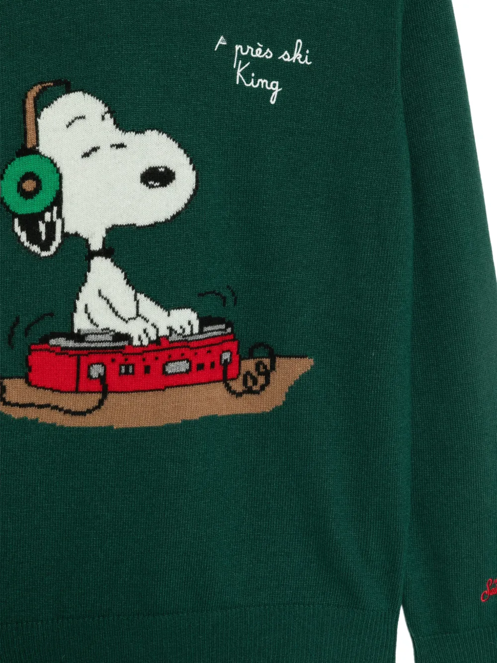 MC2 Saint Barth Gebreide trui met Snoopy-intarsia Groen