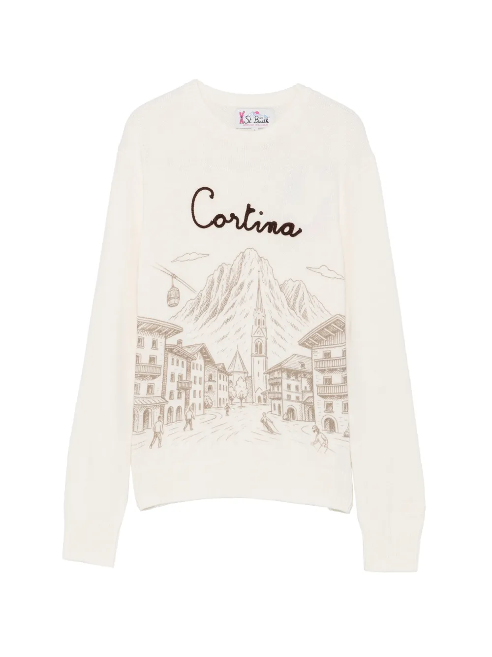 MC2 Saint Barth New Queen graphic-print sweater Beige