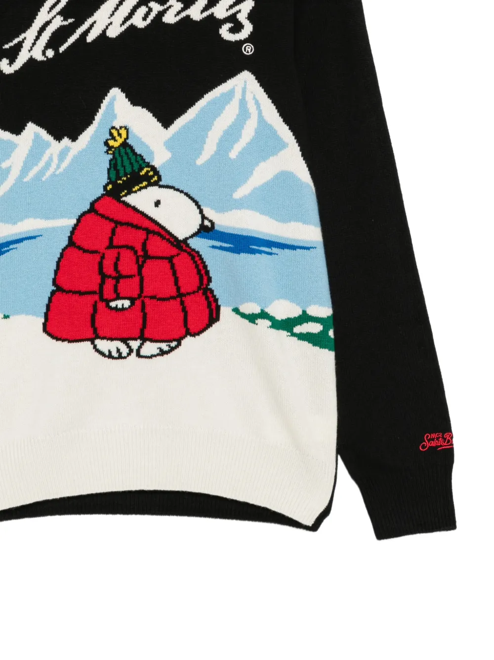 MC2 Saint Barth St. Moritz intarsia-knit sweater Zwart