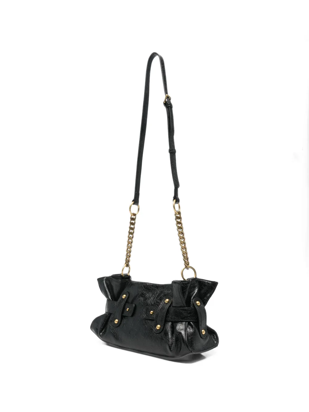 Just Cavalli snake-plaque gathered backpack Zwart