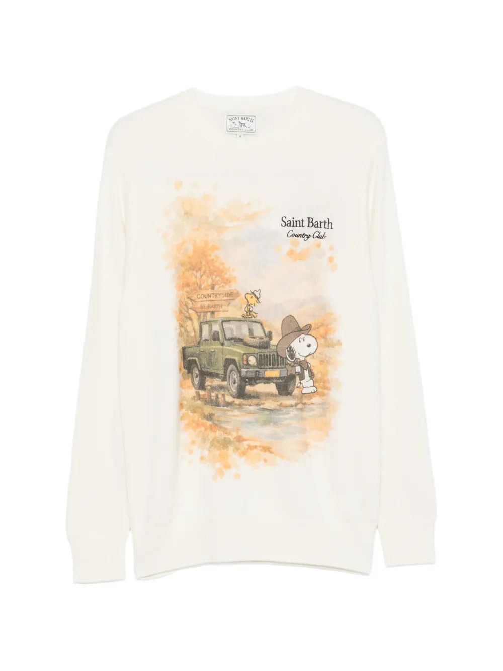 MC2 Saint Barth Snoopy-intarsia crew-neck sweater Wit