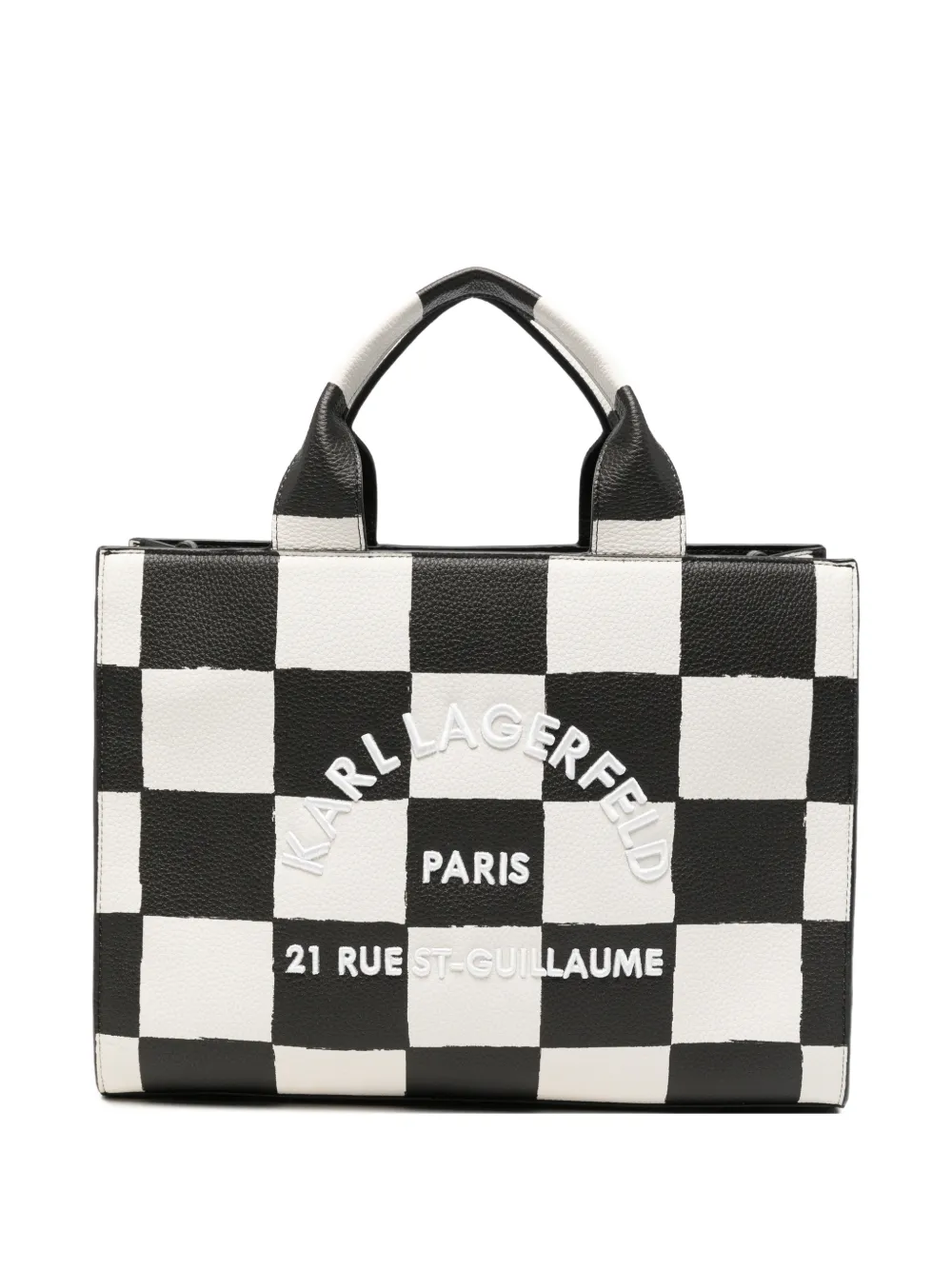 Karl Lagerfeld checkerboard-print tote bag - Nero