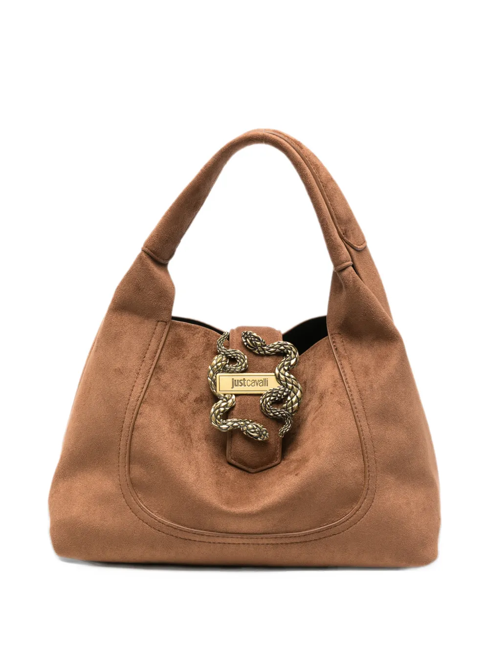 Just Cavalli snake-plaque tote bag Bruin